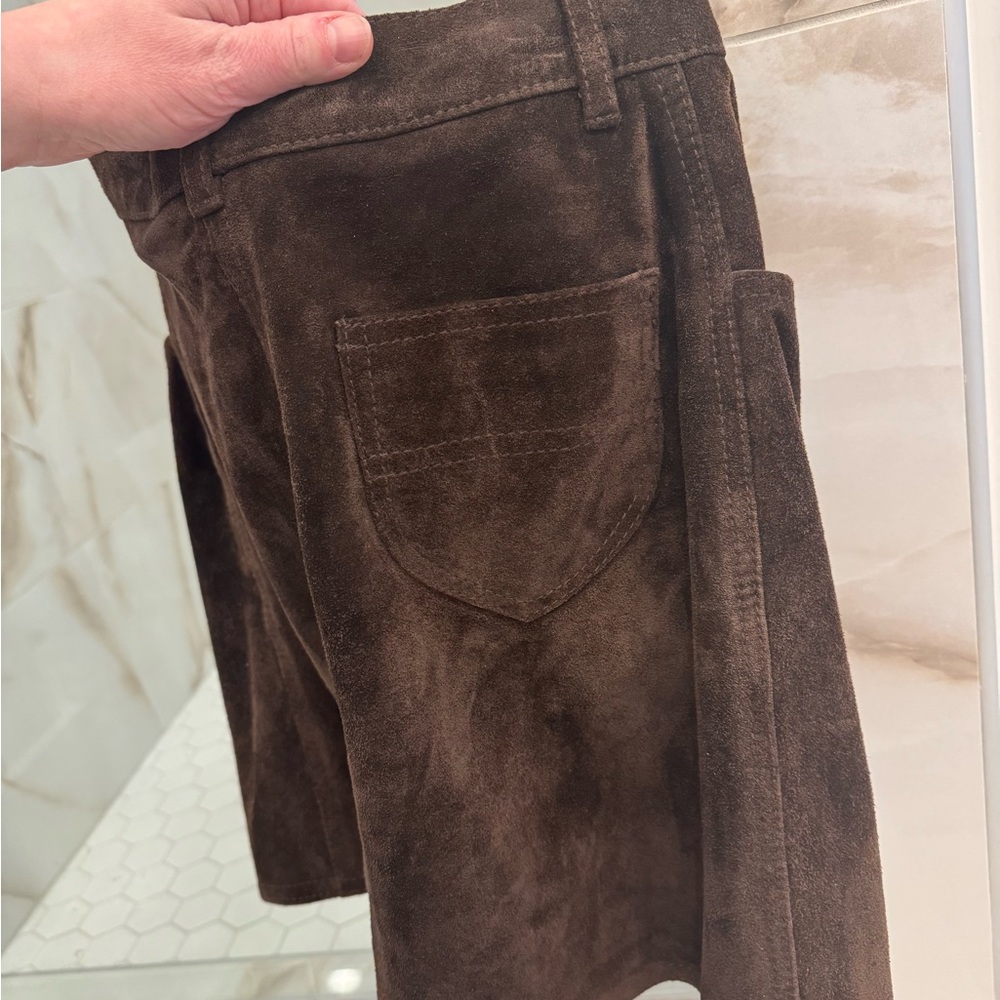 Miu Miu Dark Brown Suede Skirt - Picture 3 of 12